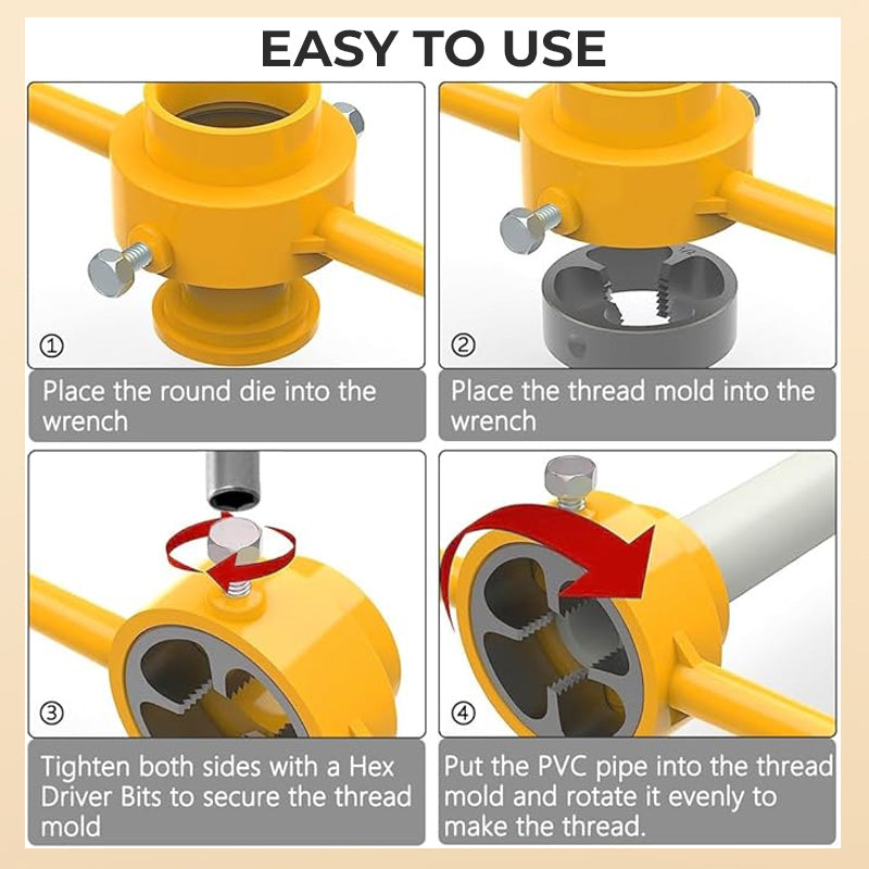 PVC-Rohrgewindeschneider 6er-Set🔧